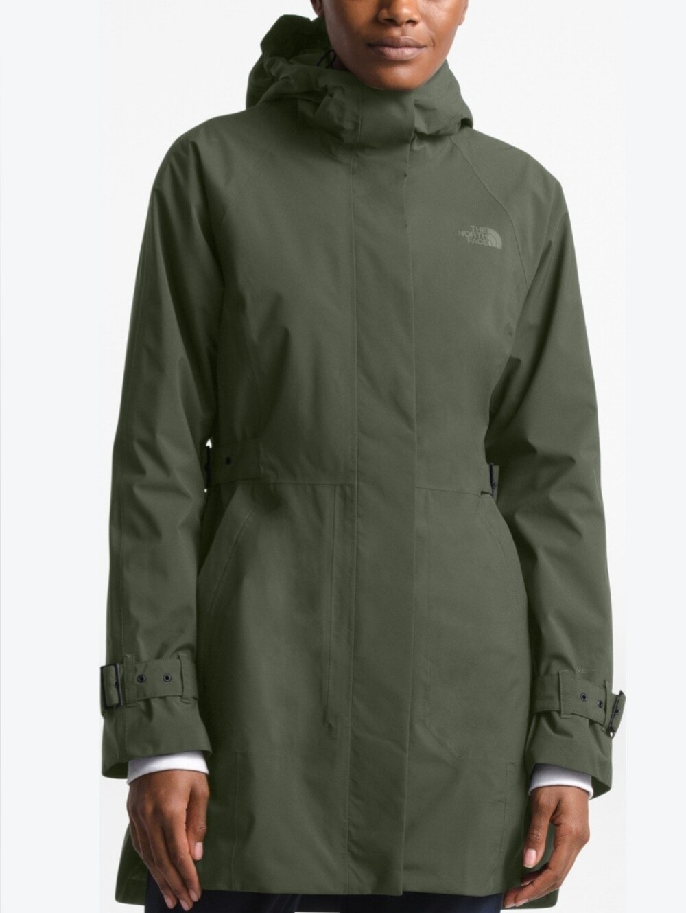 The North Face Women's Olive Hooded Trench Coat